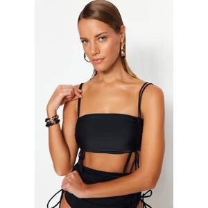 Trendyol Black Strapless Tunnel Bikini Top