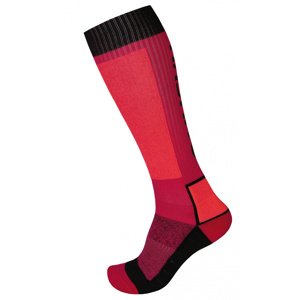 Ponožky HUSKY Snow Wool růžová/černá