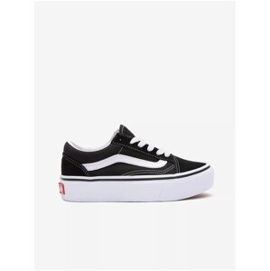 Bílo-černé klučičí semišové boty VANS Old Skool Platfor - unisex