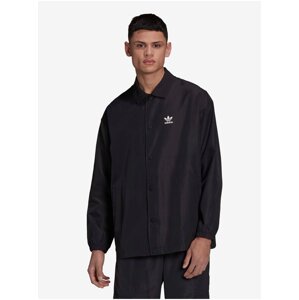 Černá pánská  košilová lehká bunda adidas Originals Coach Jacket - Pánské