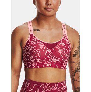 Under Armour Podprsenka UA Infinity High Print Bra-PNK - Dámské