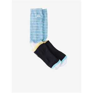 Sada dvou párů ponožek v černo-modré a černé barvě Quiksilver - Pánské