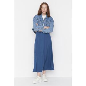 Trendyol Navy Blue Scuba Knitted Skirt