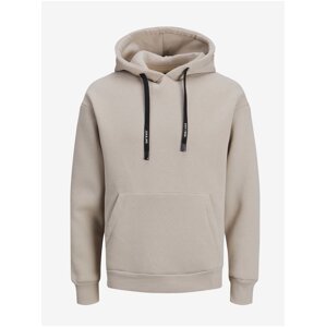 Krémová mikina s kapucí Jack & Jones Eking - Pánské