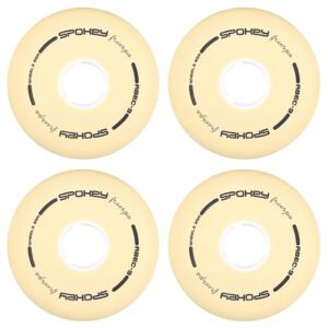 Spokey PU 80 mm Náhradné kolieska ku korčuliam FREESPO WHITE SET, 4 ks