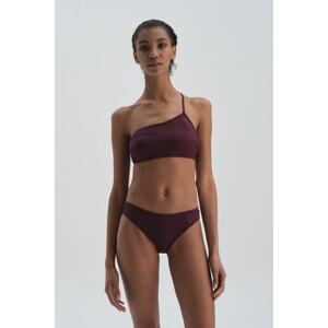 Dagi Claret Red Normal Waist Bikini Bottom