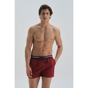 Dagi Burgundy Micro Shorts With Belt Sectional