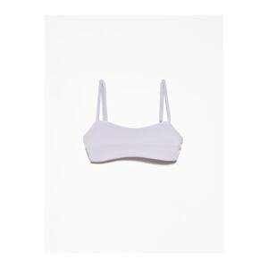 Dilvin Women's Purple Ribbed Strappy Top-lilac 3744
