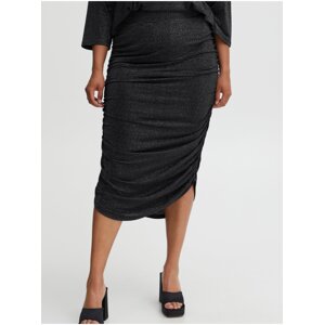 Černá dámská pouzdrová sukně s metalickými vlákny Fransa - Dámské