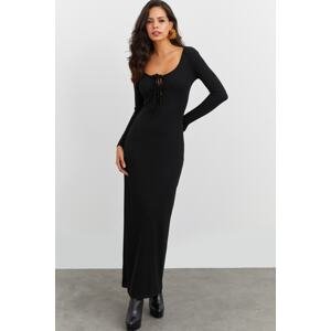 Cool & Sexy Women's Black Camisole Maxi Dress
