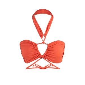 Trendyol Orange Strapless Tunnel Bikini Top