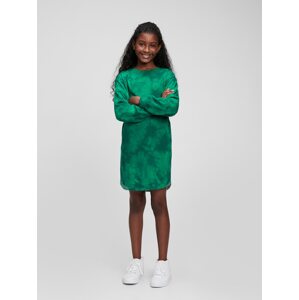 Zelené holčičí šaty šaty s batikou GAP
