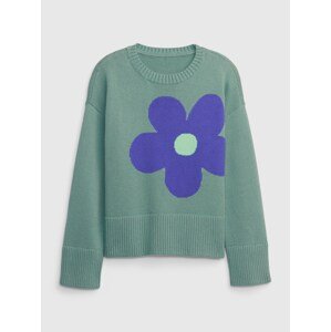 GAP Dětský svetr s květinou - Holky