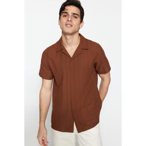 Trendyol Brown Men's Regular Fit Shirt
