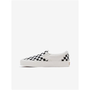 Černo-krémové kostkované slip on tenisky VANS - Dámské