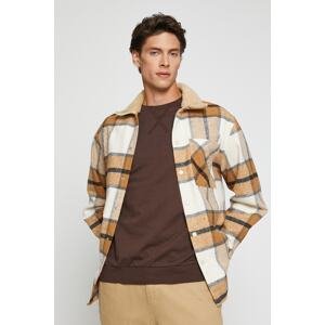 Koton Plaid Lumberjack Shirt with Collar Detail and Snap Fasteners
