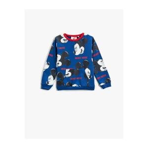 Koton Mickey Mouse Printed Sweatshirt Licensed Kangaroo Long Sleeve with Pocket