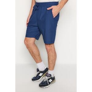 Trendyol Indigo Men's Regular Fit See-through See-through Shorts With A Crease Look
