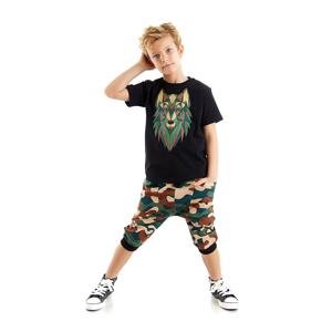 Mushi Geometric Boy's T-shirt Capri Shorts Set