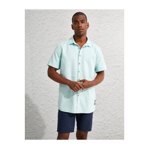 Koton Basic Linen Blend Short Sleeve Shirt