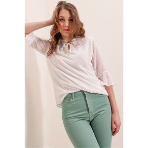 Bigdart 0415 Chiffon Blouse - White