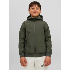 Khaki klučičí softshellová bunda Jack & Jones Basic