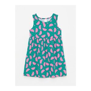 LC Waikiki Crew Neck Printed Baby Girl Dress