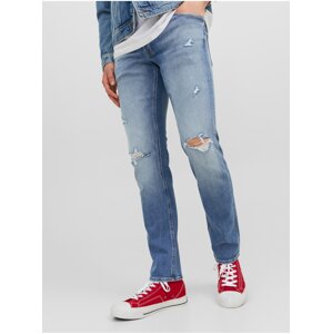 Světle modré pánské slim fit džíny Jack & Jones Glenn - Pánské