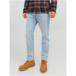 Světle modré pánské straight fit džíny Jack & Jones Chris - Pánské