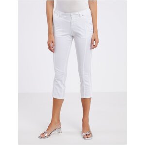 Bílé dámské tříčtvrteční kalhoty CAMAIEU - Dámské