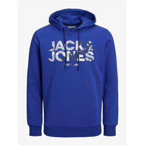 Tmavě modrá pánská mikina s kapucí Jack & Jones James - Pánské