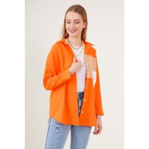 Bigdart 20118 Oversized Shirt - Orange