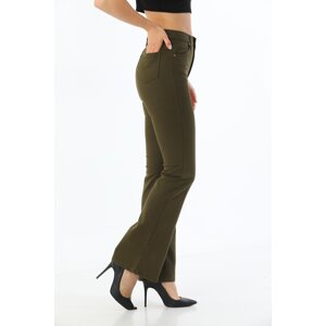 BİKELİFE Women's Khaki Spanish Leg Stretch Lycra Pants