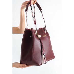 Capone Outfitters Shoulder Bag - Burgundy - Plain