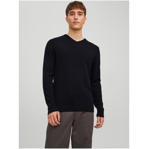 Černý pánský basic svetr Jack & Jones Basic - Pánské