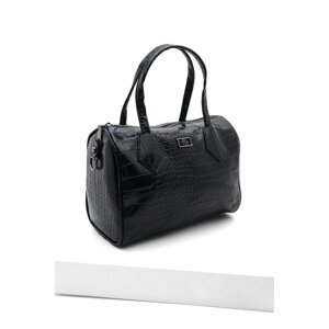 Marjin Women's Adjustable Strap Hand Shoulder Bag Celiza Black Croco