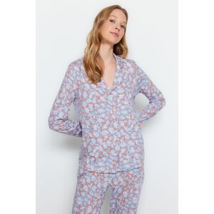 Trendyol Multicolored 100% Cotton Leopard Pattern Shirt-Pants Pajamas Set