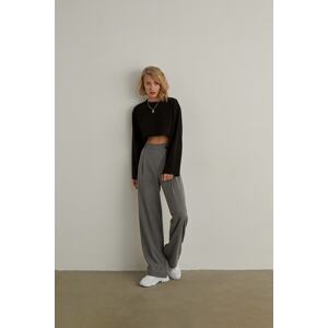 VATKALI Cross Palazzo Trousers Gray