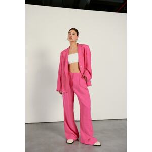 VATKALI Plier Detailed Trousers Pink