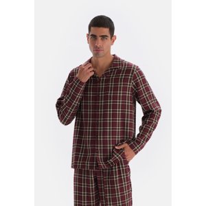 Dagi Multicolour Plaid Woven Shirt Pajama Top