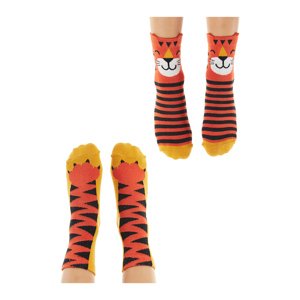 Denokids Tiger Boys 2-Pair Crewneck Sock Set