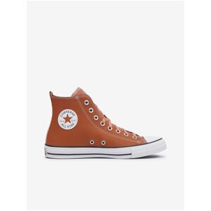 Hnědé pánské kožené kotníkové tenisky Converse Chuck Taylor All Sta - Pánské