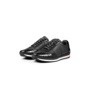 Ducavelli Marvelous Genuine Leather Men's Casual Shoes Black
