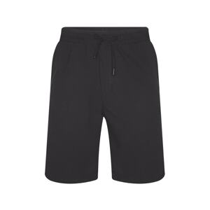 XHAN Black Linen Shorts with Elastic Waist and Pocket