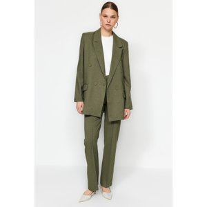 Trendyol Khaki Buttoned Woven Blazer Jacket