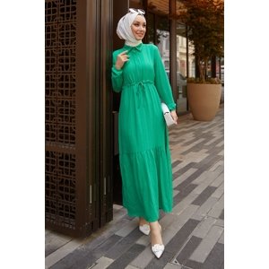 InStyle Aliza Tunnel Dress With Belt - Green