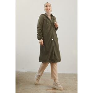 InStyle Edna Inner Fleece Hooded Coat - Khaki