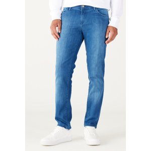 AC&Co / Altınyıldız Classics Men's Blue Magic Slim Fit Slim Fit Flexible Distressed Jean Denim Trousers