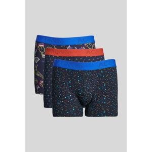 AC&Co / Altınyıldız Classics Men's Navy-Sax 3-Pack Flexible Cotton Boxer