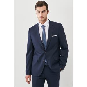 ALTINYILDIZ CLASSICS Men's Navy Blue Regular Fit Normal Cut Mono Collar Water and Stain Resistant Nano Suit